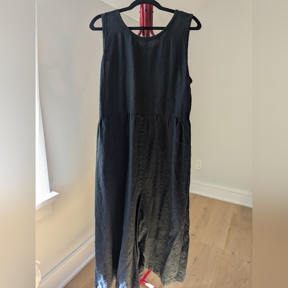 Conscious Clothing Linen Backyard Jumpsuit in Black size XL - Picture 9 of 9